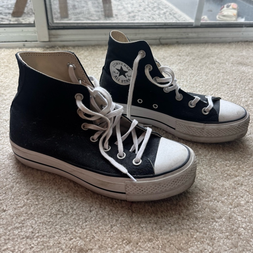 High Top Platform Black Converse